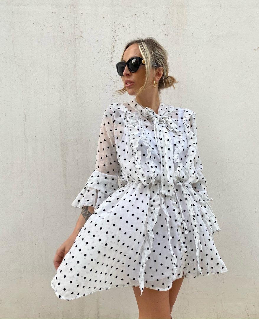 Abito pois chiffon Abito pois chiffon