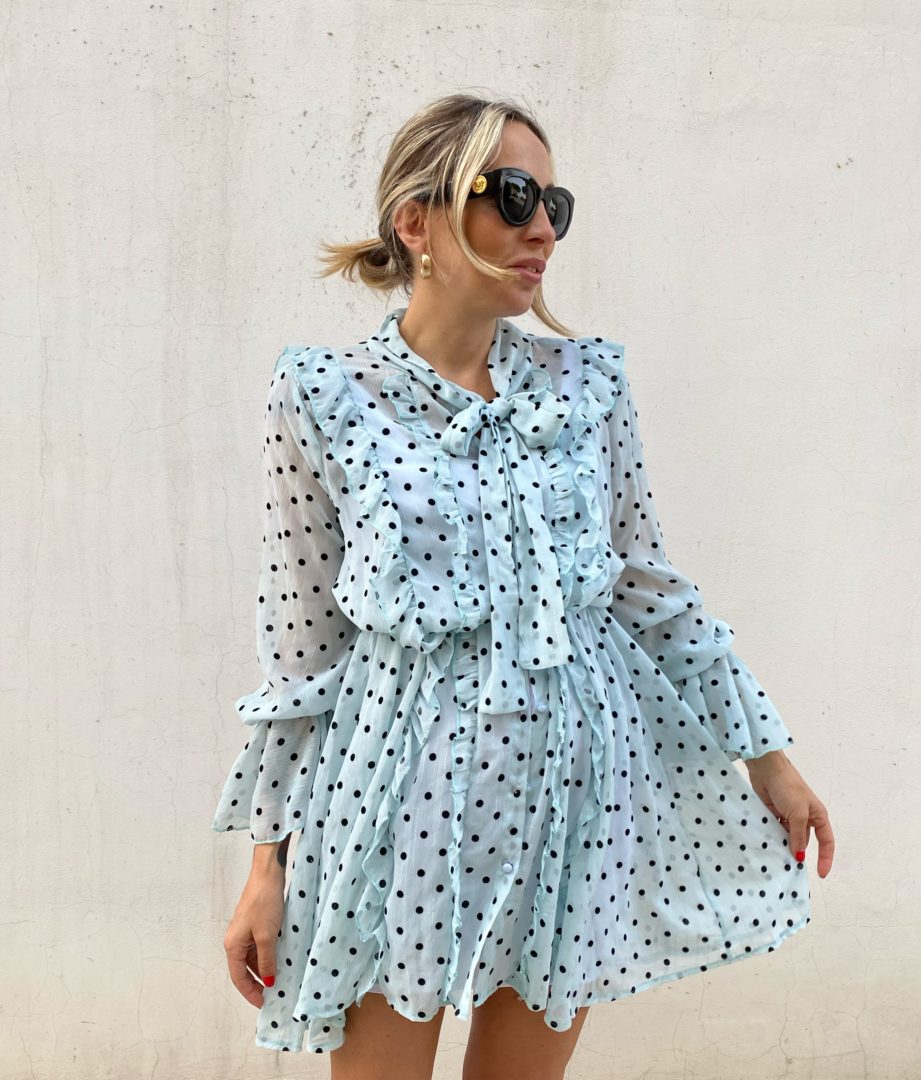 Abito pois chiffon Abito pois chiffon