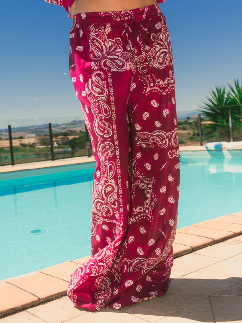 Pantalone bandana magenta