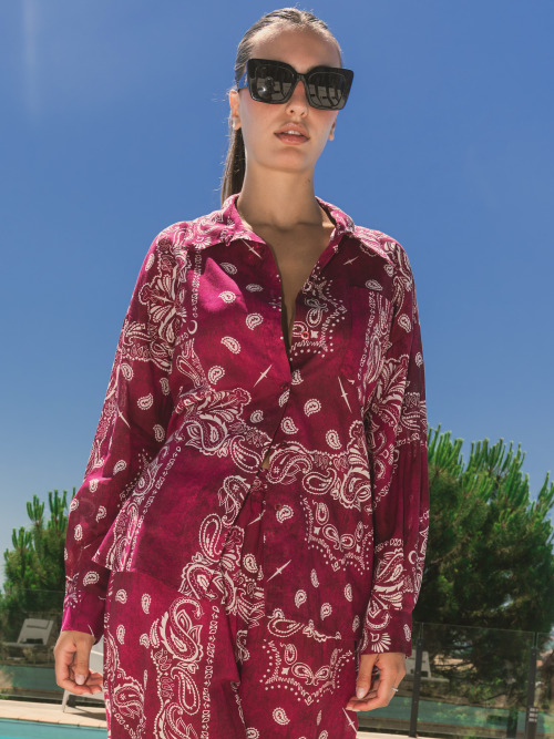 Camicia bandana magenta
