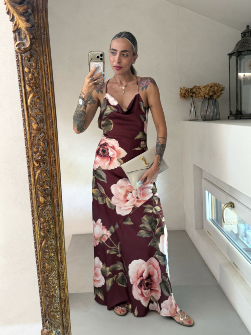Abito lungo fiori