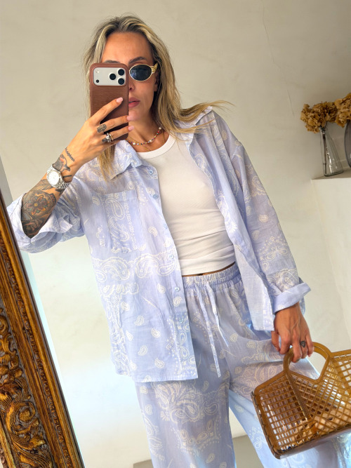 Camicia bandana Lilla