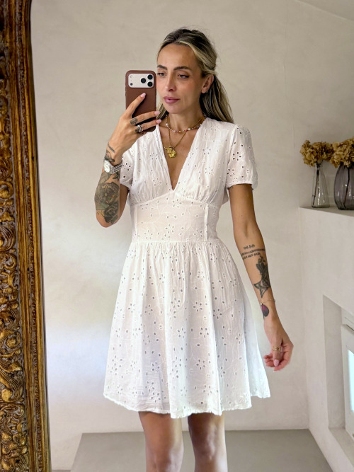 Minidress bustier sangallo
