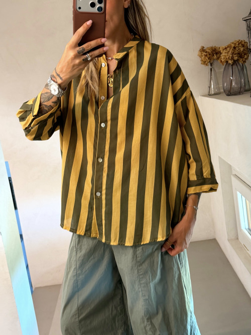 Camicia righe cotone