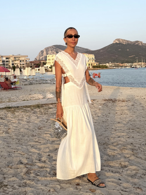 Abito cut-out pizzo Lumina