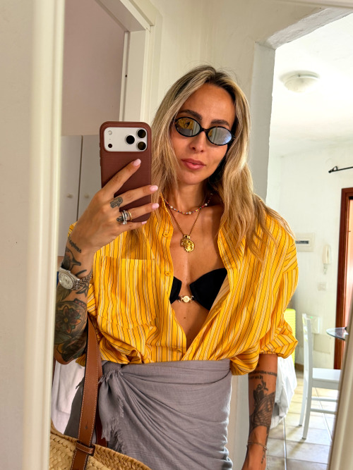 Camicia righe spalline