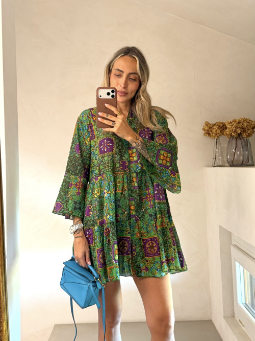 Minidress cotone fantasia