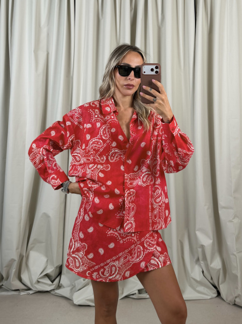 Camicia bandana rosso
