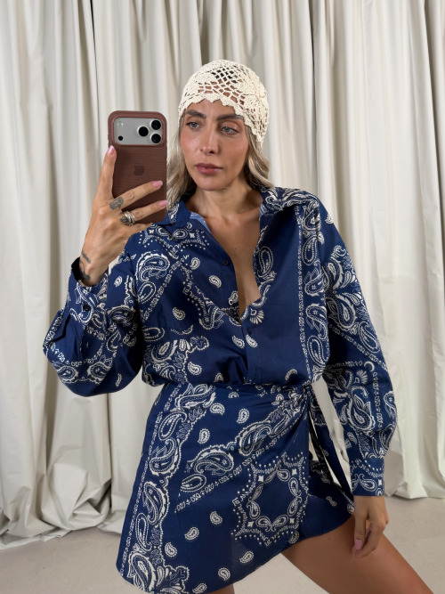 Camicia bandana blu