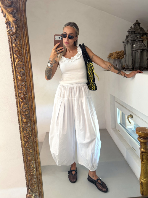 Pantalone uovo cotone