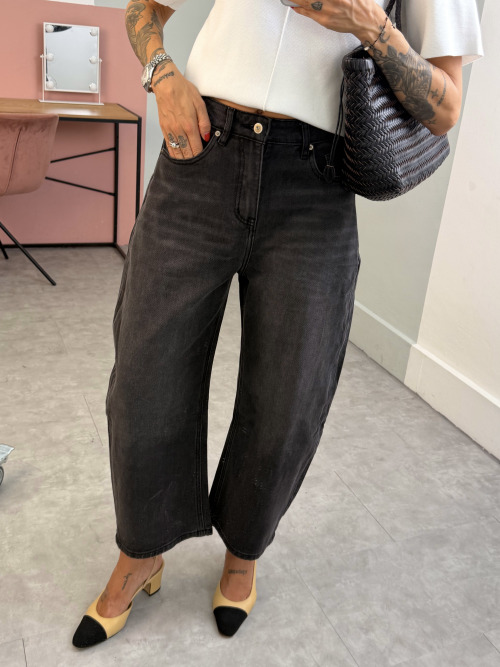 Denim barrel nero