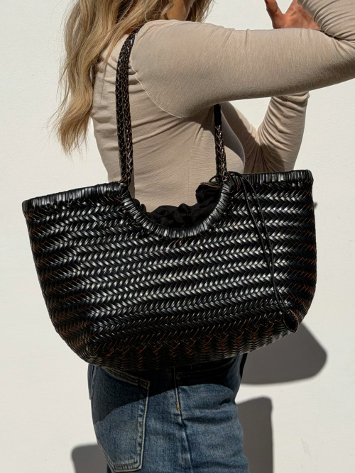 Borsa intrecciata small nero