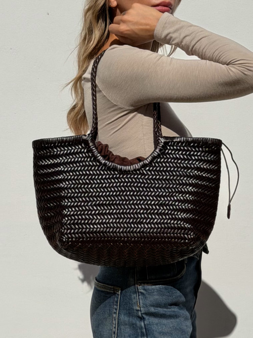 Borsa intrecciata small marrone