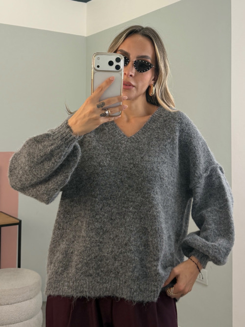 Pullover scollo a V