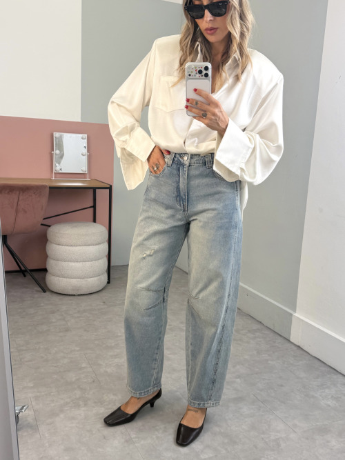 Jeans ovetto chiaro