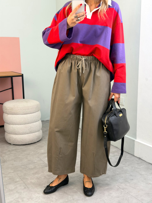 Pantalone balloon elastico