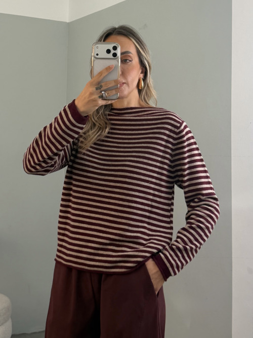 Pull righe cashmere