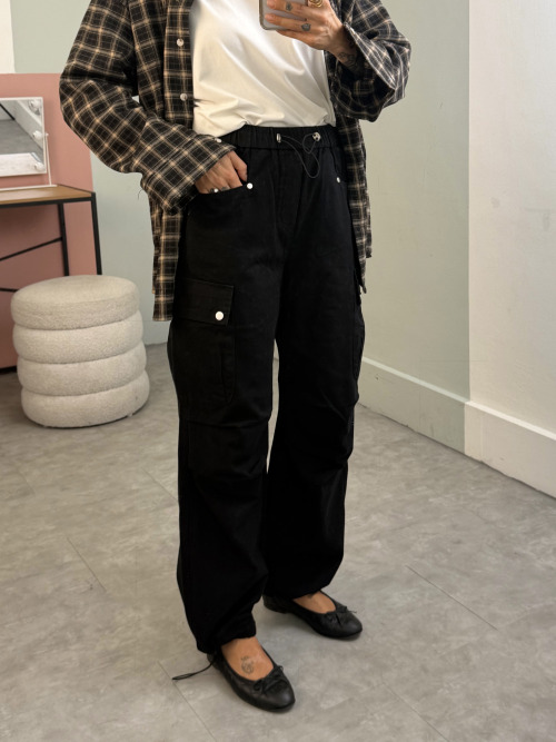 Denim cargo nero