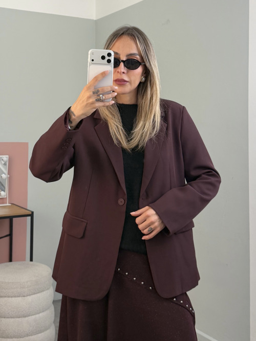 Blazer basic bordeaux