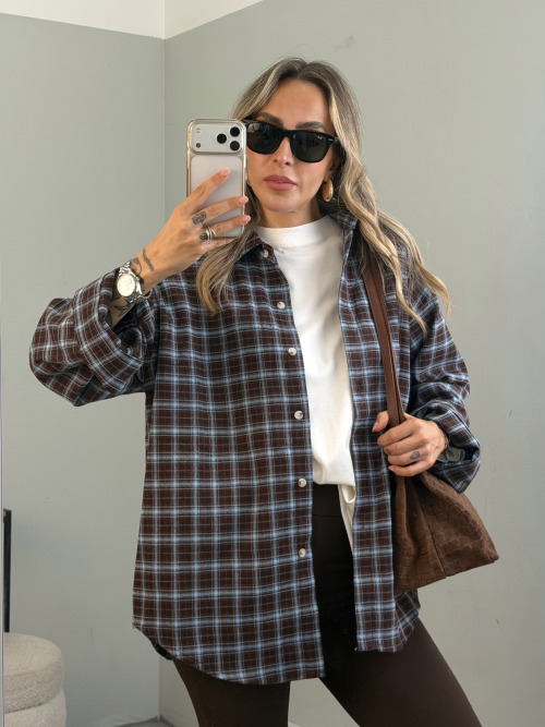 Camicia tartan patch